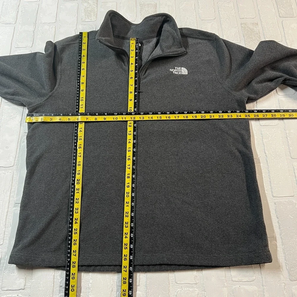 The‎ North Face 1/4 Zip Pullover Mens XXL Gray Textured Cap Rock Fleece Classic